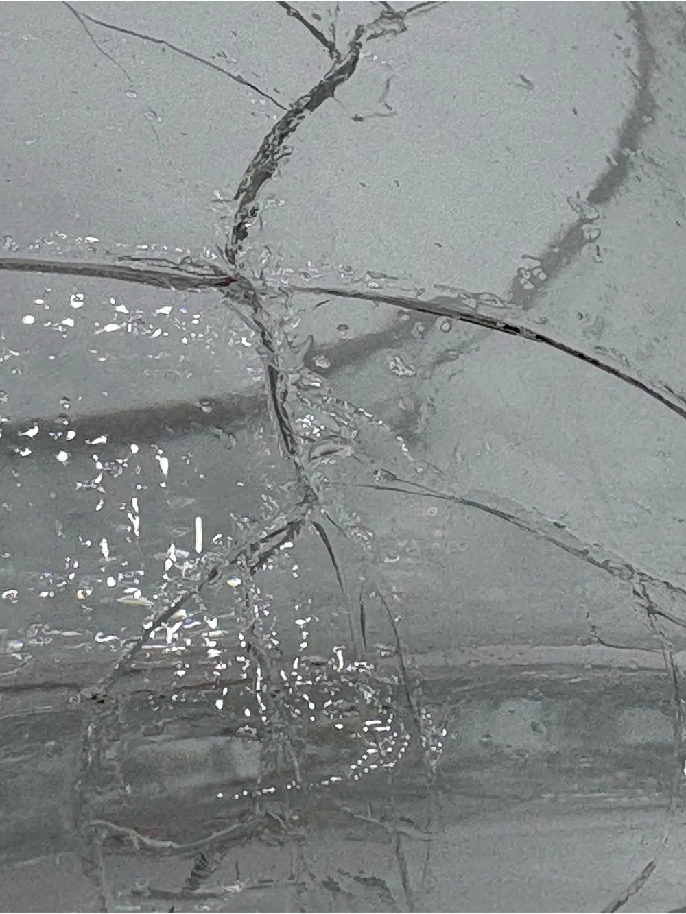Vintage Blenko Clear Crackle Glass Wine Bottle Coaster Mid Century